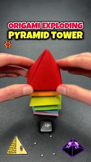 Easy Origami Pyramid Tower Tutorial for Kids