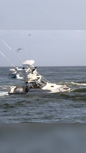 Getting rolled around from waves in the inlet #waves #boats #boating #rough #ocean | Shore Boats