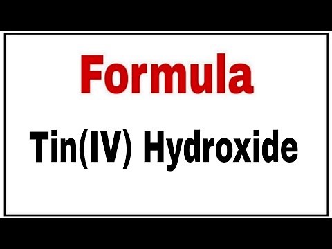 How to write chemical formula of Tin IV Hydroxide