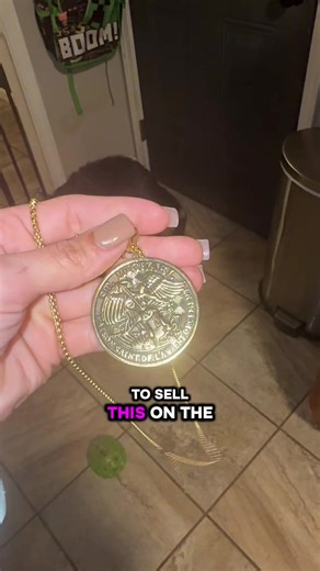 Maybe I need to learn how to read the descriptions of products better😭🤣 qualities is great. Honestly, the details are pretty neat but why is it so big?😭 #tiktokshop #tiktokmademebuyit #firstsample #saint #jewelry