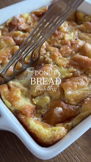 Donut Bread Pudding Recipe - Easy Dessert | Fantabulosity