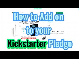How to Add Kickstarter Add-ons to your Pledge Step-by-step for Magicians