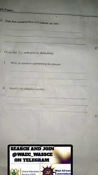 2025 WAEC [WASSCE PHYSICS QUESTIONS AND MARKING SCHEME]. #exam #WASSCE #waec2025