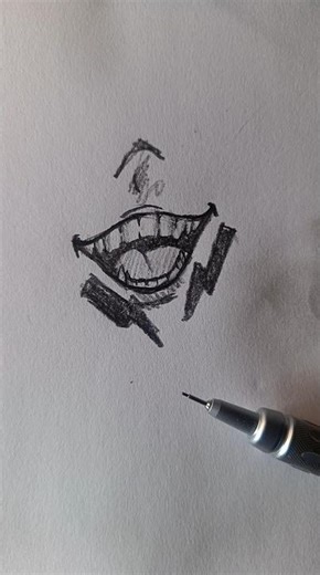Drawing Sukuna’s Iconic Smile #art #shorts #foryou #tutorial #satisfying #howto #sukuna #anime