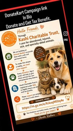 Donate and get Tax Benefit and your support will enable us to work more efficiently.
