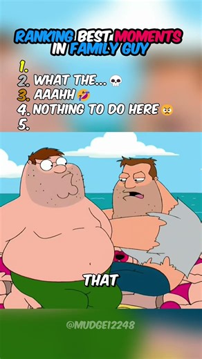 Ranking Best Moments In Family Guy🤣