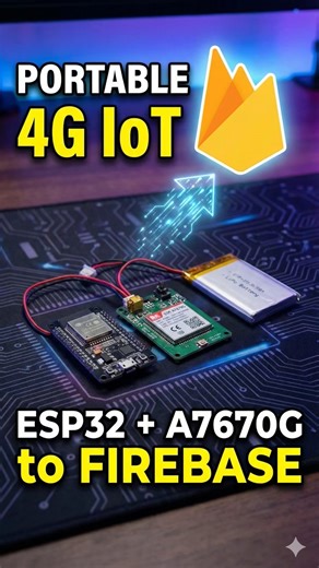 ESP32 4G IoT: SIM A7670G + Google Firebase (Battery Powered) #iot