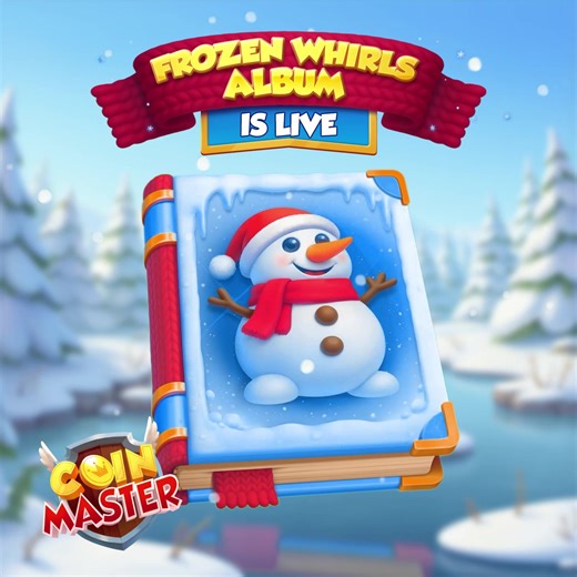 Get ready to break the ice! 🧊 The FROZEN WHIRLS Album is LIVE and it’s time to start collecting! 📖⛄️ Drop a '❄️' in the comments if you're excited for the chance to WIN 1500 SPINS🤩 GO GO GO ---> https://coin-master.co/WtYZmy #newalbum | Coin Master