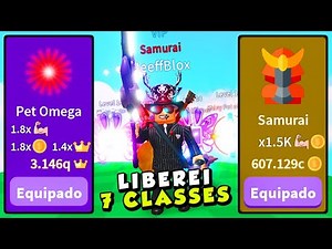 DESBLOQUEANDO 7 DAS MELHORES CLASSES DO SABER SIMULATOR + MELHOR AURA DE PET (Roblox)