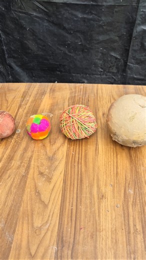 Which ball will go the farthest among the six balls? #shorts #shortvideo