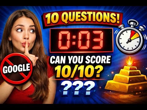 Can You Score 10/10? ✅ Only Fast Thinkers Win ⚡| Quick Quizzy
