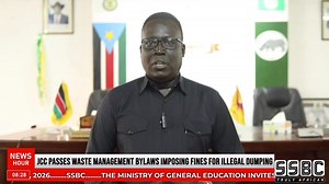 CITY COUNCIL PASSES WASTE MANAGEMENT BYLAWS IMPOSING FINES FOR ILLEGAL DUMPING The Juba City Legislative Council has passed a Waste Management Bylaw imposing fines for illegal dumping. Council’s Chairperson, Dina Keji John says the law will guide proper waste management for a cleaner, healthier city. Deputy Mayor Stephen Lomude added it provides clear enforcement actions to prevent cholera. | SSBC News