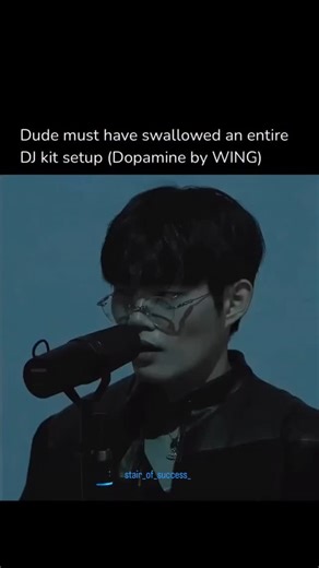 Jitendra Singh on Instagram: "What you’re hearing isn’t a synthesizer or a DJ set, it’s one man, one mic, and pure human skill. South Korean artist WING has redefined what beatboxing can be with his viral track “Dopamine.” Using nothing but his voice and a loop station, he layers basslines, melodies, and rhythms in real time, creating what sounds like a full electronic performance from scratch. Each sound you hear is recorded, looped, and built live, with no instruments or digital effects. What