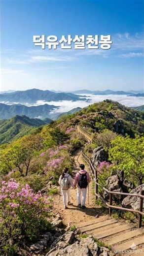 2026년 4월 28일 한국의산길. 덕유산 항적봉능 설천봉 제이덕유산. Main ridge, Mountain trail, Korea. AI 와 이용화 작.
