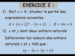 Notions d'arithmétique test n° 1 Exercice 2 Tronc commun science شرح باللغتين العربية و الفرنسية معا