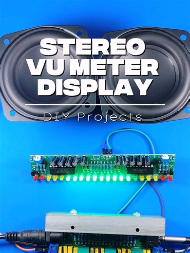 DIY Stereo VU Meter Display with LED Response