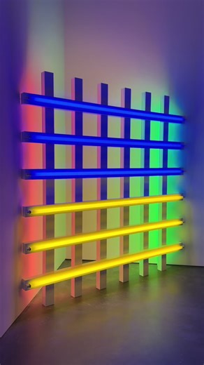 You know a Dan Flavin when you see it. 💡Here’s the first look at “Grids,” a key body of work the artist began in 1976. On view at David Zwirnirer 20th Street through February 21st. Download Tape for more art openings in NYC. Link in bio.