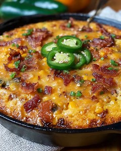 16K views · 91 reactions | Savory Corn Pudding with Jalapeño, Pepper Jack, and Bacon Ingredients: 2 cups fresh or frozen corn kernels 1 cup milk 1 cup heavy cream 4 large eggs 1 cup all-purpose flour ...... Full Recipe in Coʍmеոτ  | Cricket Is Love | Facebook