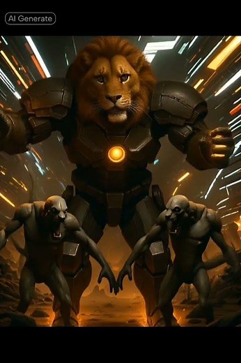 The dancing lion and the alien troops..