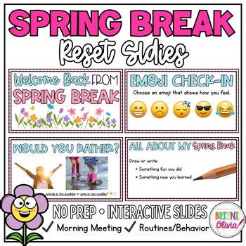 After Spring Break Activities Elementary Classroom Reset & Behavior Review