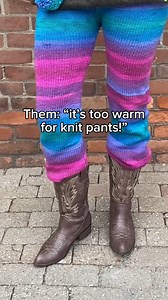 36K views · 187 reactions | Knit and crochet pants are trending, and so is this Beyonce song (Especially since the album is releasing today!) Would you make yourself a pair? Get the pattern: https://bit.ly/3IXhIAg Shop the yarn: https://bit.ly/4adTRZ5 | Yarnspirations | Facebook
