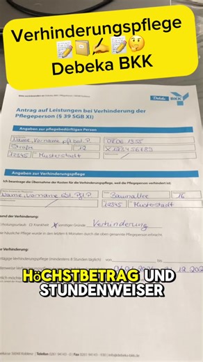 Ich bin Silke Horn, Gründerin der @Sozialhummel – deinem Assistenzdienst für Menschen mit Behinderung 🐝💛 In diesem Video zeige ich dir, wie du den Höchstbetrag der Verhinderungspflege korrekt abrechnest – inklusive stundenweiser Verhinderung fürs Vorjahr und mit dem aktuellen Formular der debeka BKK 📄✨ Like, teile und speichere meinen Beitrag, damit du nie wieder den Höchstbetrag verpasst 🔔💬 Und kommentiere, welches Formular der Verhinderungspflege ich als Nächstes ausfüllen soll. Folge mir