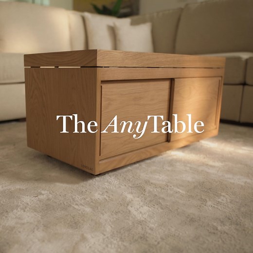 Sactionals just got better. 🔥 Introducing our latest innovation: The AnyTable… a table that redefines versatility and functionality. With its customizable features, from expandability to seamless storage, and a reverse-compatible design, it can truly be anything you want it to be. Discover more at Lovesac.com. | Lovesac