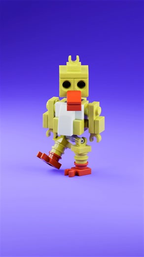 LEGO FNaF Chica MOC 🐥 Mini Bricks Horror Build
