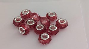 European Style Murano Glass Beads With Large Hole Silver Brass Core - Etsy