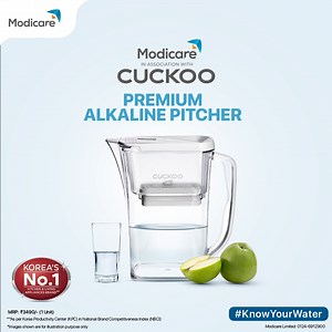 Healthier water for a healthier you! Introducing Modicare Cuckoo Premium Alkaline Pitcher, Korea’s No. 1 Kitchen & Living Appliances Brand** which helps elevate pH levels, making water Alkaline. Equipped with 5 stage filtration system, this pitcher helps with pH enhancements, improves ORP and comes with Electronic Cartridge Life Indicator. **As per Korea Productivity Center (KPC) in National Brand Competitiveness Index (NBCI) Know More: https://bit.ly/4bcmHdh #Modicare #LiveTheModiway #SochBadlo