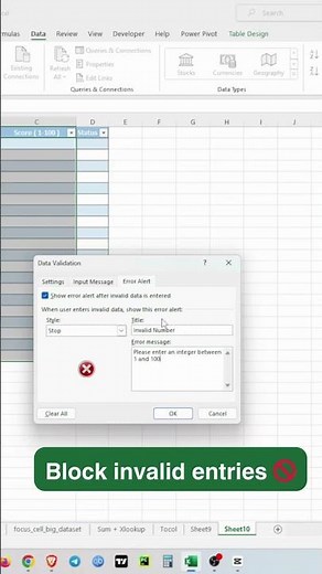 How to Set Data Limits and Custom Alerts in Excel
