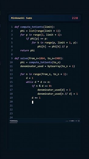 Project Euler #228: Minkowski Sums | Python #coding #python #programming