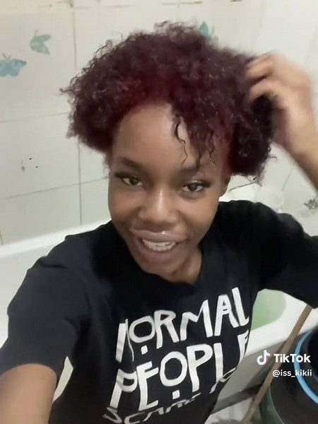 Lets dye my hair red 🤭…ill have to redo the tips ti make it lighter😭#fyp #iss_kikii #redhair #dyedhair #foryoupagee #xyzcba