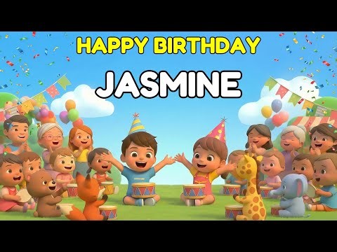 JASMINE Happy Birthday Song 👑 Premium 3D Animation