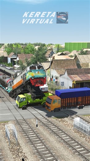 Kereta Tabrak Truk #keretaapi #kereta #train #railway #india #automobile #shorts #fyp #viral #lucu