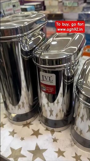 JVL stainless Steel Containers in completely new shape #jvl #stainlesssteel #container #carnister