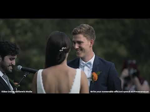 Emotional & Eloquent Officiant Speech from the Bride and Groom's Best Friend