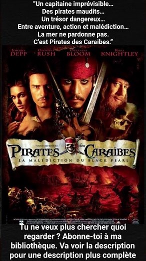 les films a voir pirate des caraïbes là malédiction Black Pearl #pourtoi #movie #film #series #short