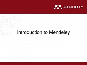 Introduction to Mendeley - SlideServe