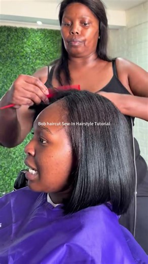 Bob haircut Sew-In Hairstyle Tutorial
