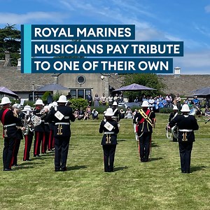 Royal Marines musicians staged an emotional performance for their terminally ill bandmate Sophie Ward’s bed was moved onto the patio adjoining her room so she could see her beloved Royal Marines Band Service on the grounds of a hospice in Wiltshire | Forces News