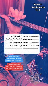 Kashmir by Led Zeppelin part 2 on guitar #guitarriff #ledzeppelin #kashmir #foryoupage #fypシ | Jamparkguitar