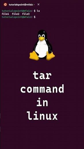 10/10 Basic Linux Commands | tar command in linux #shorts #linux #linuxcommands