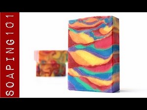 Rainbow Mica in Cold Process Soap S2W28