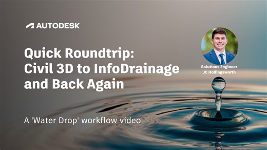 How to use InfoDrainage with Civil 3D: A walkthrough video by JC Hollingsworth | Autodesk Water Infrastructure posted on the topic | LinkedIn