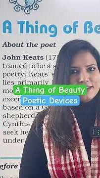 Poetic Devices | A Thing of Beauty | Class 12 English Poem | Learning with Pace | Priyankkaa Gauur