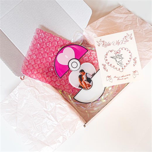 Custom Pokeball Keychain Bag Charm With Personalized Photo Valentines Day Birthday Anniversary Proposal Gift for Couples Anime Lover Friends - Etsy