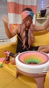 3.1M views · 30K reactions | There was a breeze in the air.. that means it’s beanie time right  Join Knitting Machine Queens on fb for tutorials 冀 #knittingmachine | Kayte-Did's Crafts | Facebook