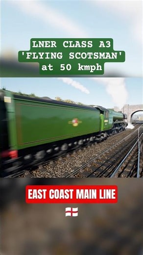 Flying Scotsman at 50 kmph #trainsimworld #britishrailways #shorts #trainspotting #shortvideo