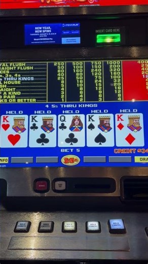 Super rare dealt quad kings on bonus poker